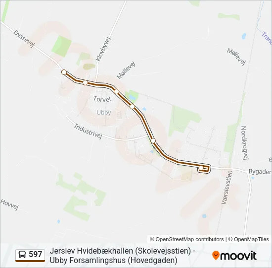 597 Bus Line Map