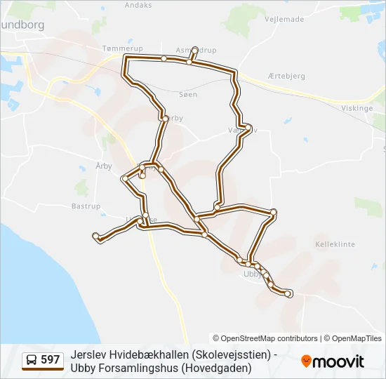 597 Bus Line Map