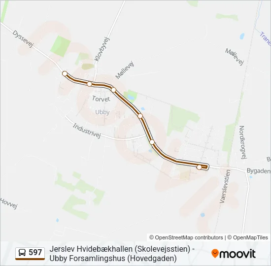 597 Bus Line Map