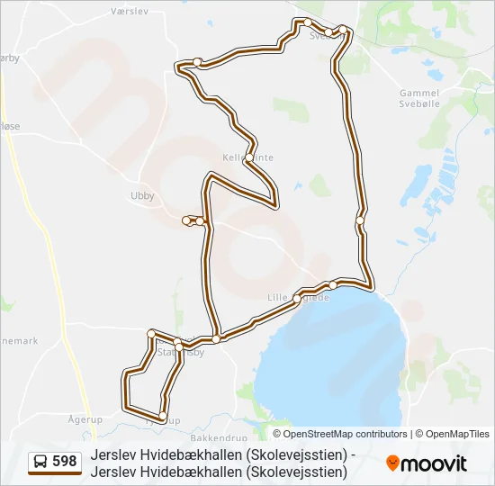 598 Bus Line Map