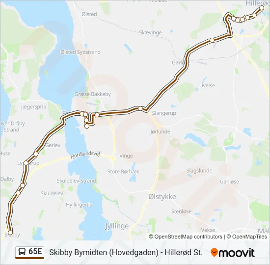 65E Bus Line Map