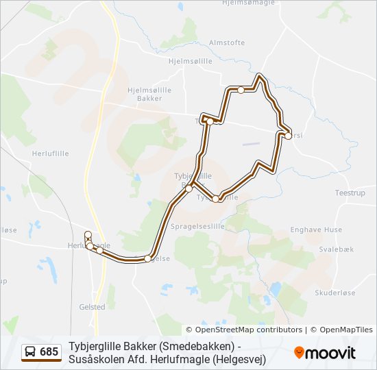 685 bus Linjekort 685 bus Linjekort