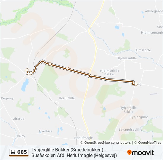 685 bus Linjekort 685 bus Linjekort