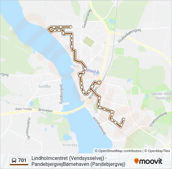 701 Bus Line Map
