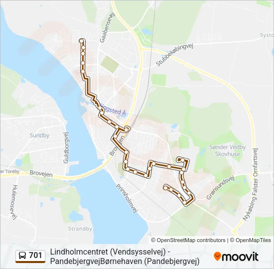 701 Bus Line Map
