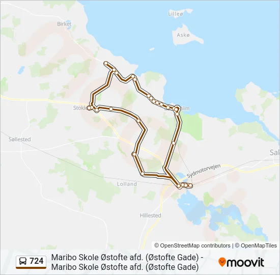 724 Bus Line Map