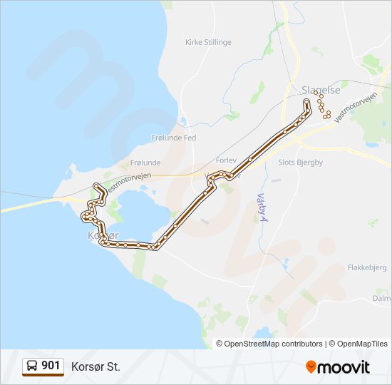 901 bus Line Map