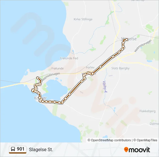 901 Bus Line Map
