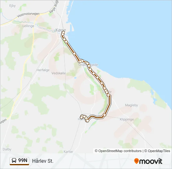 99N Bus Line Map