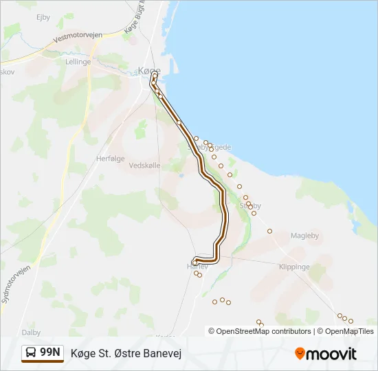 99N Bus Line Map