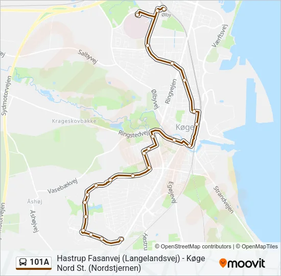 101A Bus Line Map
