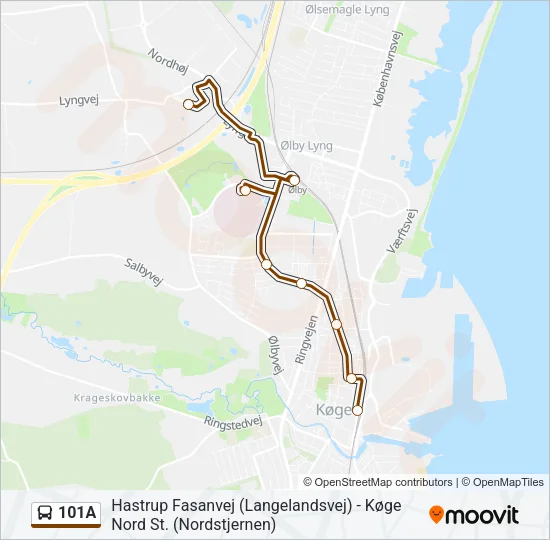 101A Bus Line Map