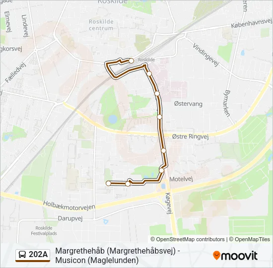 202A Bus Line Map