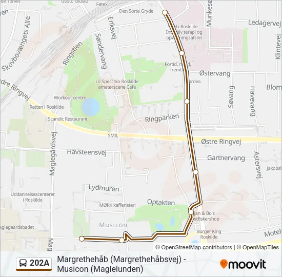 202A Bus Line Map