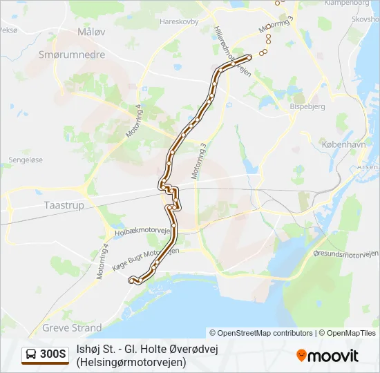 300S Bus Line Map