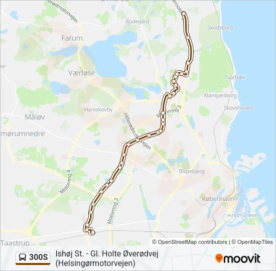 300S Bus Line Map