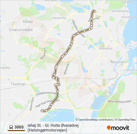 300S Bus Line Map