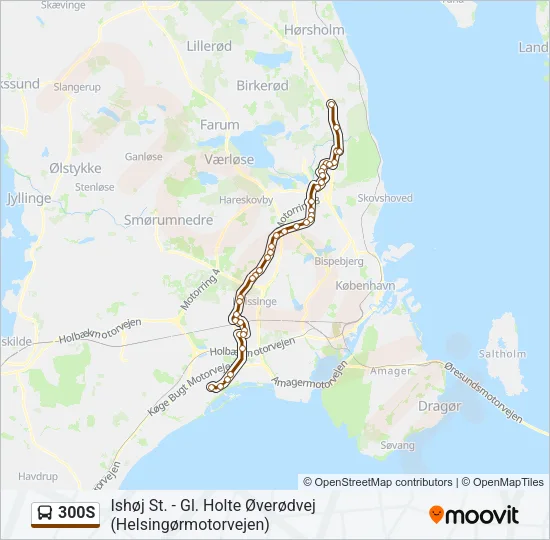 300S Bus Line Map