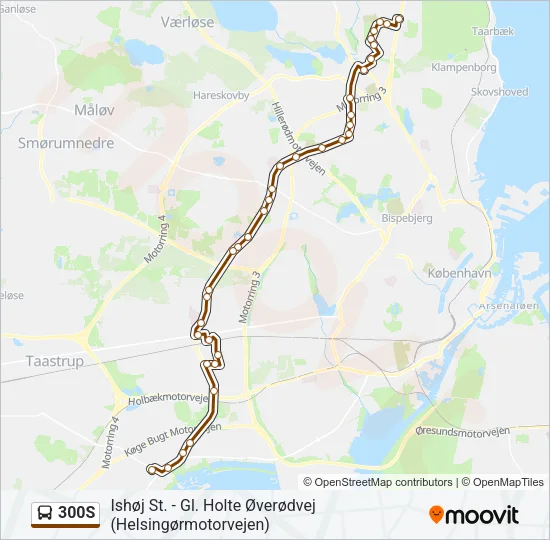 300S Bus Line Map