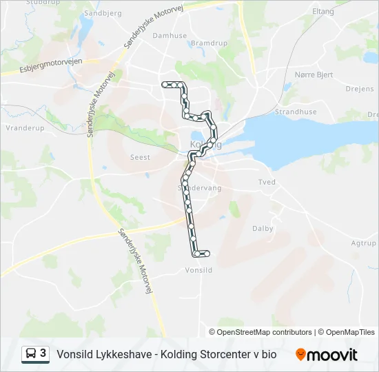 3 Bus Line Map