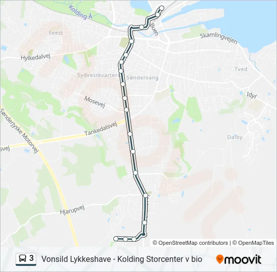 3 Bus Line Map