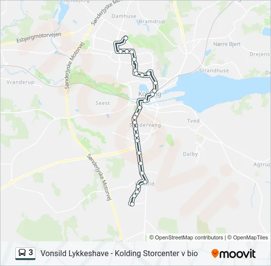 3 Bus Line Map