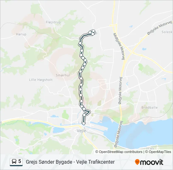 5 Bus Line Map