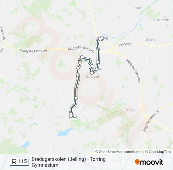 115 Bus Line Map