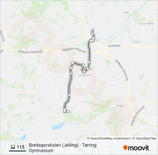 115 Bus Line Map
