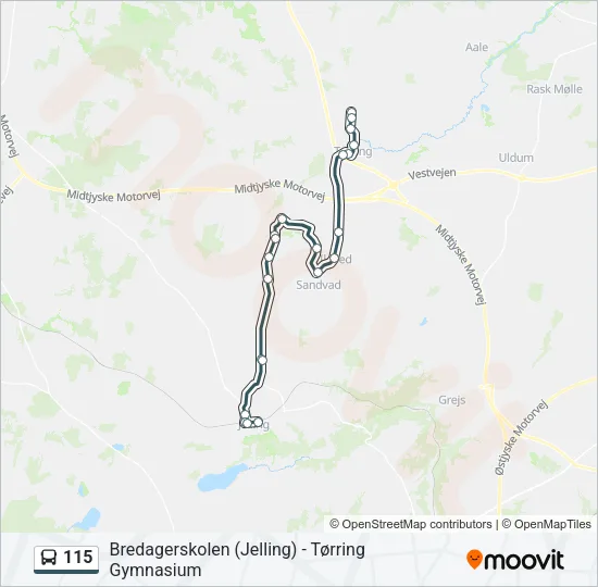 115 Bus Line Map