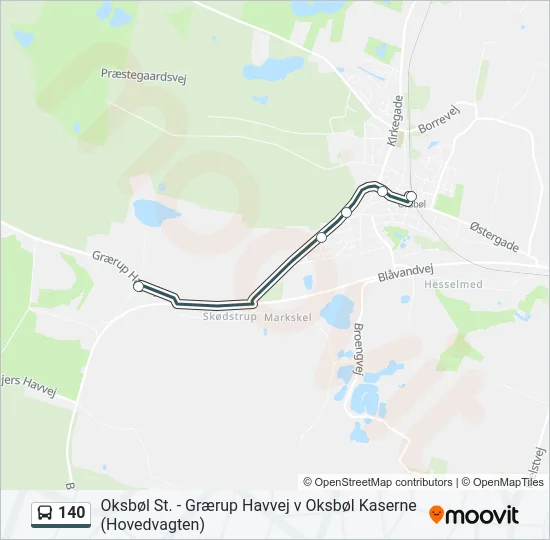 140 Bus Line Map