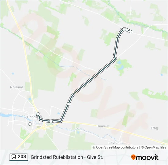 208 Bus Line Map