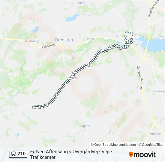 210 Bus Line Map