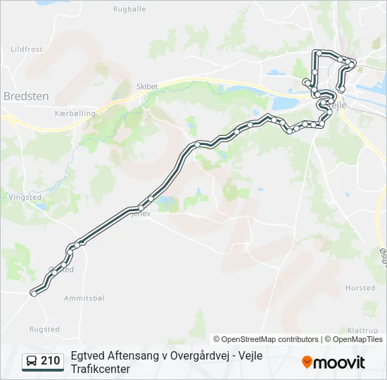 210 Bus Line Map