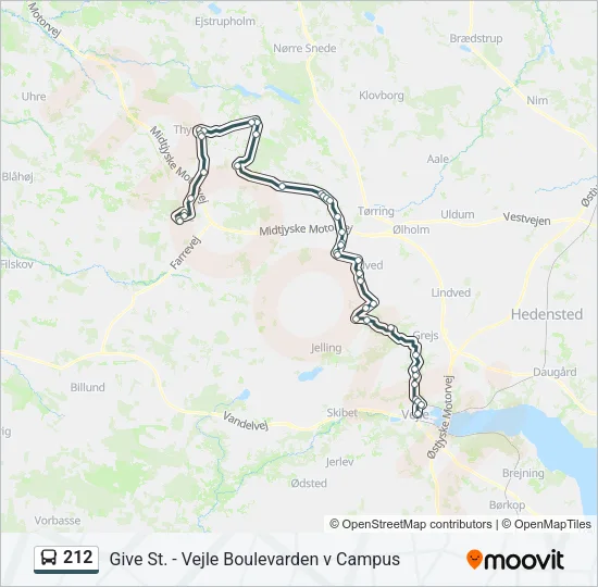 212 Bus Line Map