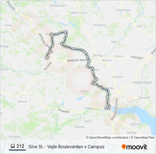 212 Bus Line Map