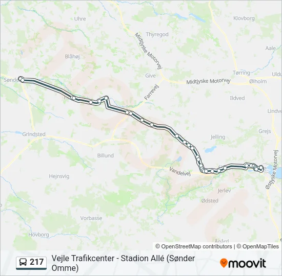 217 Bus Line Map