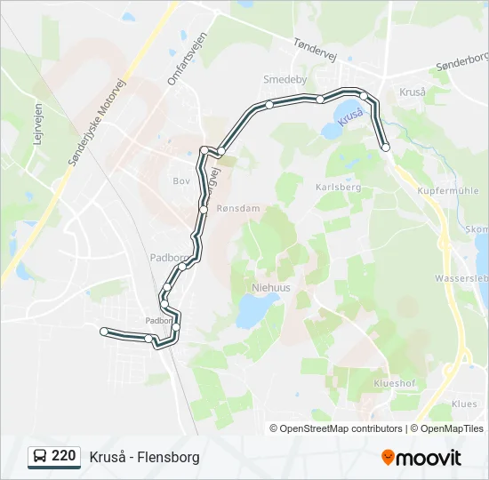220 Bus Line Map