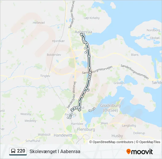 220 Bus Line Map