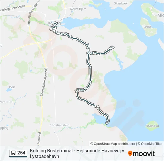 254 Bus Line Map