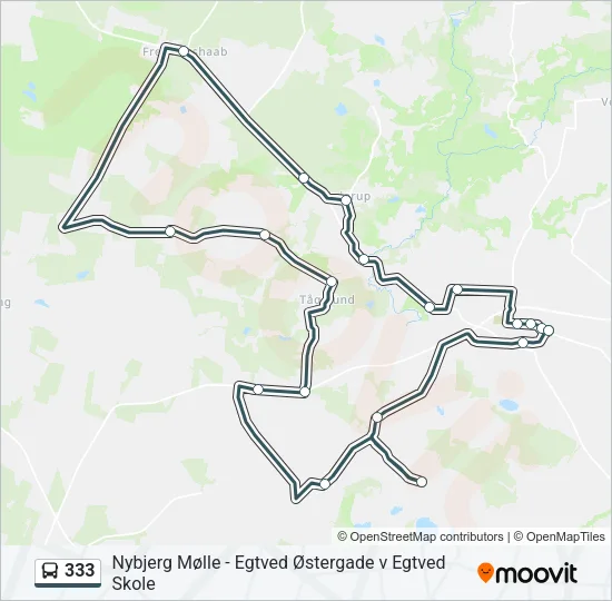 333 Bus Line Map
