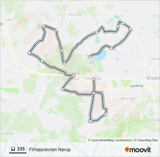 335 Bus Line Map