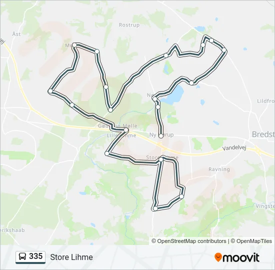 335 Bus Line Map