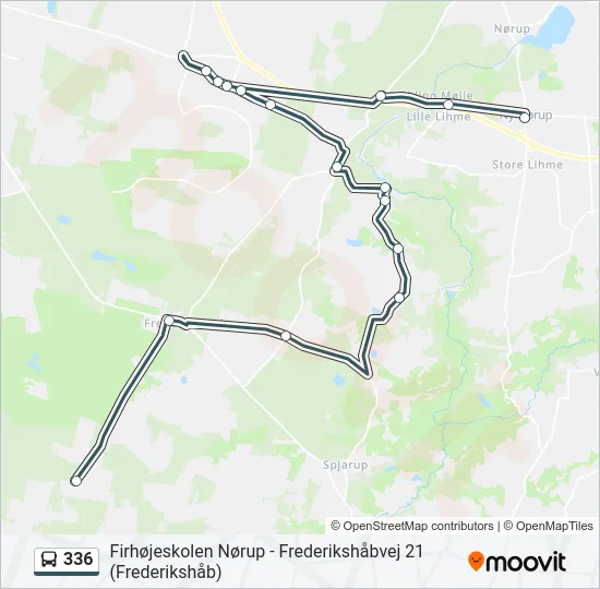 336 Bus Line Map
