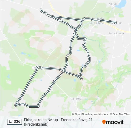 336 Bus Line Map