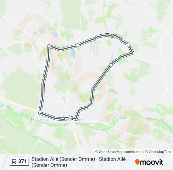 371 bus Line Map