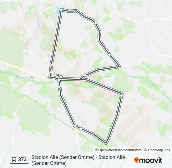 373 Bus Line Map