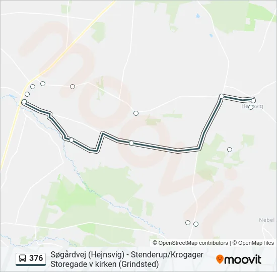 376 Bus Line Map