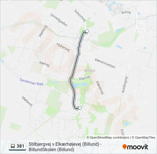 381 Bus Line Map
