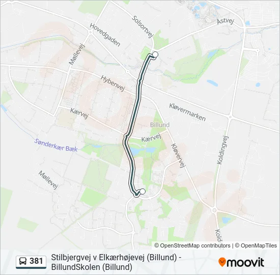 381 Bus Line Map
